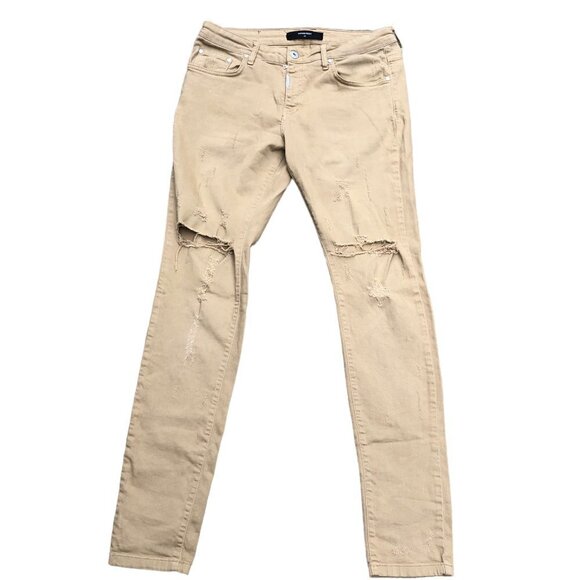 Represent Essential Jeans Knee Destroyer Tan Size 32 - Picture 7 of 10